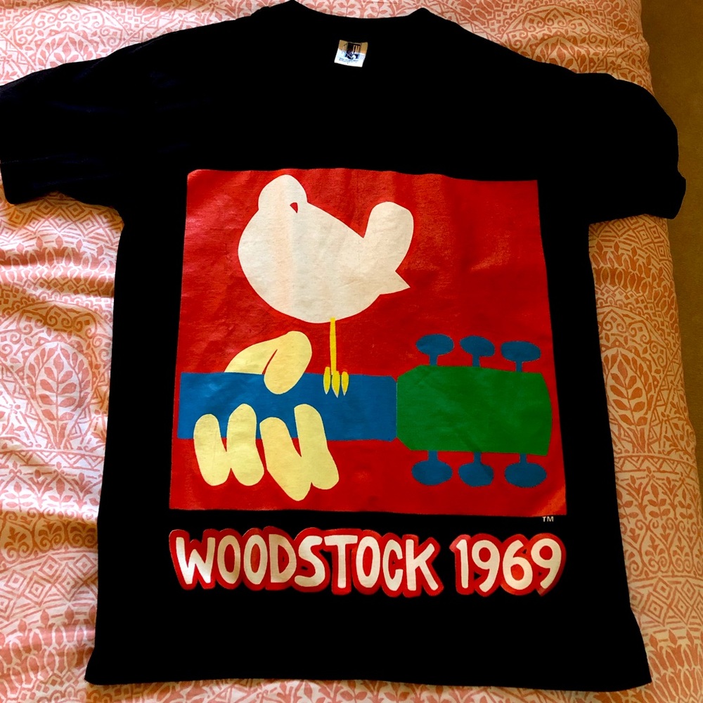 Vintage 1969 Woodstock Music Festival Shirt Sz L